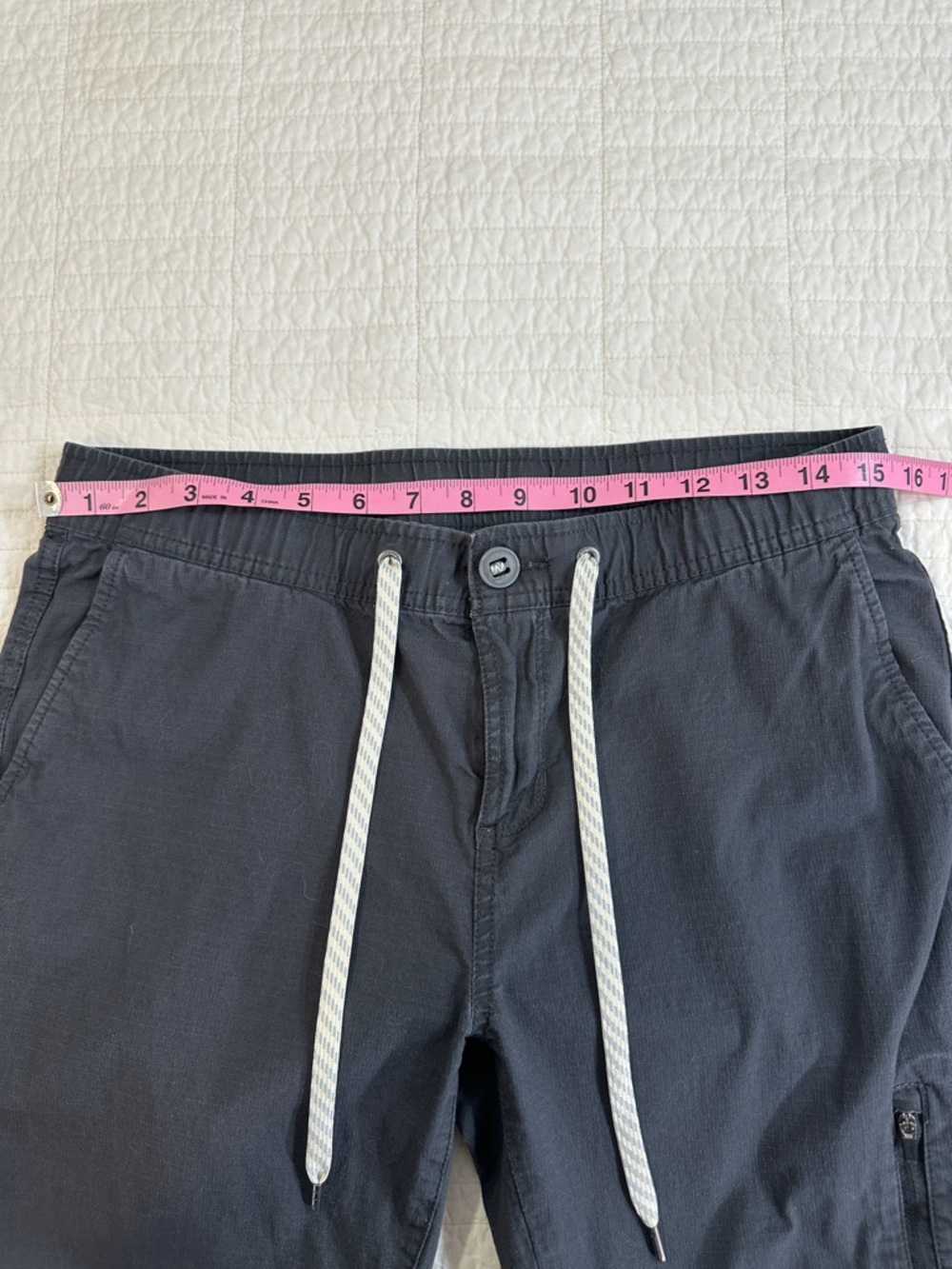 Vuori Medium Ripstop Navy Blue Organic Cotton Drawstring Joggers 29” inseam - Picture 5 of 10